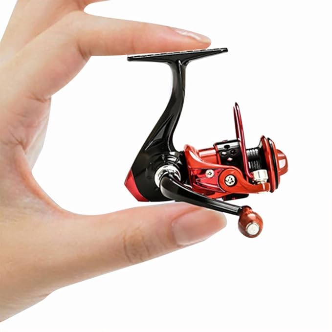 Gigicloud Full Metal Fishing Reel Small Metal Spinning Wheel Mini Compact 150 Pocket Spinning Reel for Carp Fishing Lure N...