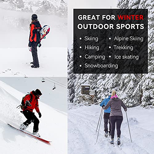 Busy Socks Merino Wool Ski Socks for Men Women, Winter Warm Socks for Skiing, Snowboarding, Outdoor Sports Cold Weather