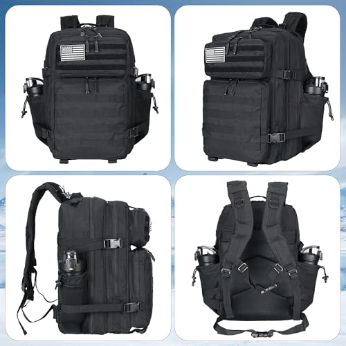 Lovelinks21 45L Tactical Assault Backpack 3 day assault pack with Molle Waterproof backpack Rucksack for Tactical Backpack...