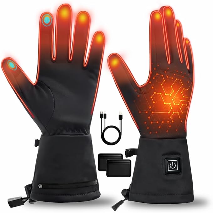 Rechargeable Hand Warmers, Portable Graphene Heated Gloves Handwarmers Bag with 10000MAH Power Bank&3 Heat Modes, Fast Electric Heating Pad Pouch Muff for Men,Pain Releif,Gift, Golf,Camping&Fishing
