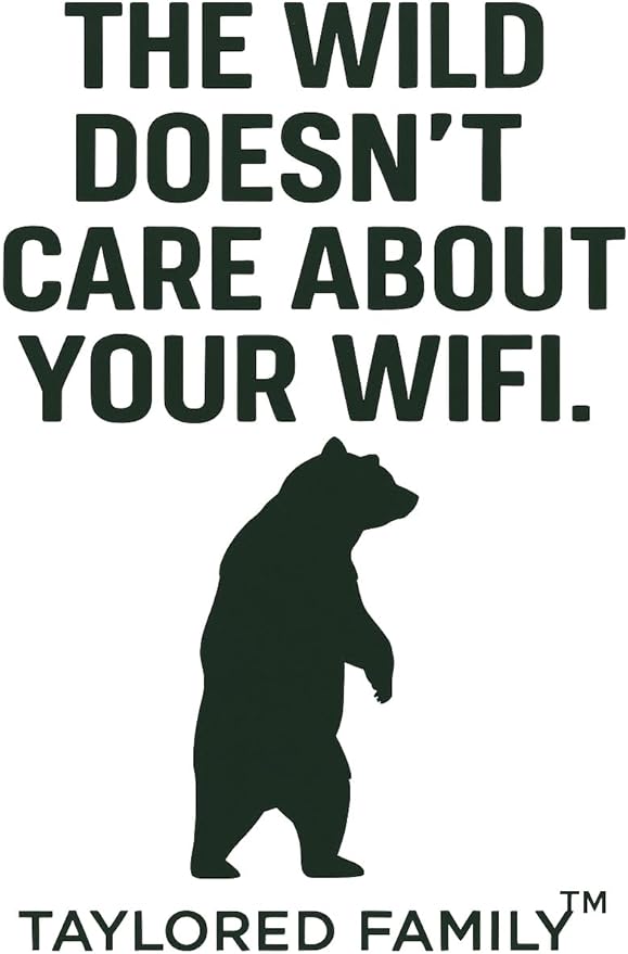 Taylored Family The Wild Doesn’t Care About Your WiFi Premium Crew Socks | Hiking, Camping, Hunting, and Outdoor Lifestyle...