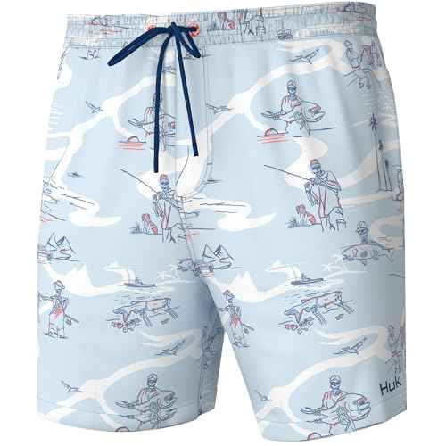HUK Mens Pursuit Volley Pattern Short, Quick-Dry Shorts for Men