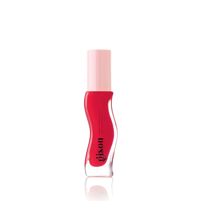Gisou Honey Infused Hydrating Lip Oil, Nourishing Lip Moisturizer for Dry Lips, 0.27 fl oz (Strawberry Sorbet)