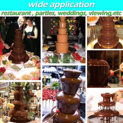 INTBUYING 3-Tier Red Wine Fountain Machine Champagne Beverage Warmer Dispenser Commercial Grade 3.5L 304 Stainless Steel 1...