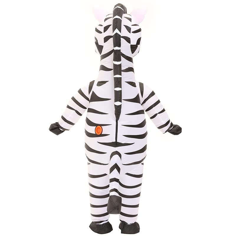 AICHLO Zebra Inflatable Costume Zebra Costume Fancy Dress Jumpsuit for Party Zebra Blow Up Suit Zebra Costumes for Women
