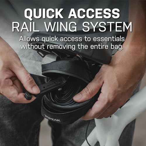 Topeak Elementa Seatbag ? Compact Under-Saddle Bike Bag (Black, Size S), 0.3L Capacity, Hook & Loop Mount, 1000D Polyester Construction