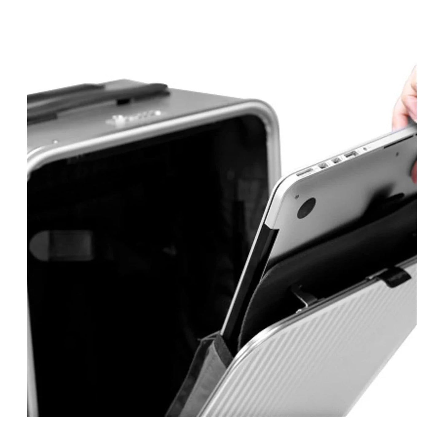 MUdson Trunk Durability Aluminium 20" 24" Inch Board Plane Suitcase Business Trolley Luggage Bag On Wheel Durable (Color : Silver, Size : 20")