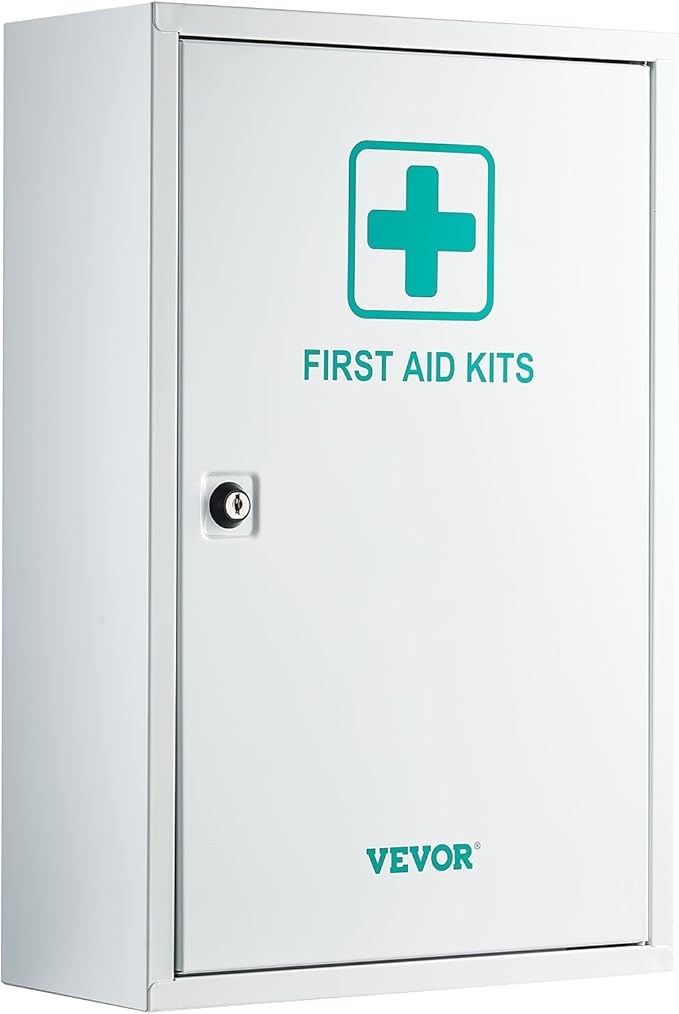 VEVOR 3-Shelf First Aid Cabinet, 1000 Pieces, Large Capacity First Aid Kit, Wall Mounted Medicine Cabinet, OSHA & ANSI 201...