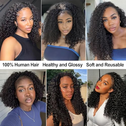 BLG Pre Looped Human Crochet Hair Knotless Pre-Separated Crochet Human Hair Extensions 22 Inch 60g Burmese Water Wave Invisible Feather Extension Real Human HairCurly Micro Link Crochet Hair