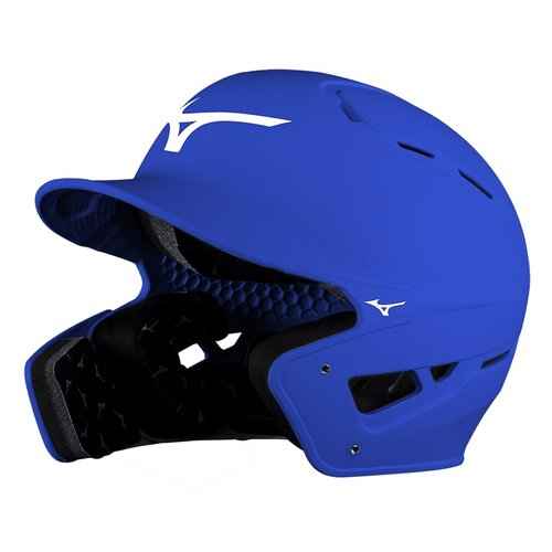 Bundle of Mizuno B6 Adult Baseball Batting Helmet, Royal, Large/X-Large + Mizuno Batters Face Protector, Royal, Left Hand Batter