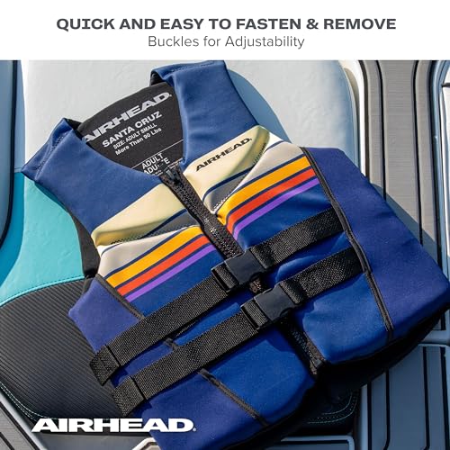 Airhead Santa Cruz Life Vest Multiple Sizes - Swim Vests for Adults, Children & Youth - Kwik Dry Neolite Fabric - USCG App...