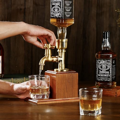 Vida Brillante Drink Dispenser for parties Bar Accessories Gifts for Wine Lovers Whiskey Man Cave Decor for Husband Dad wi...