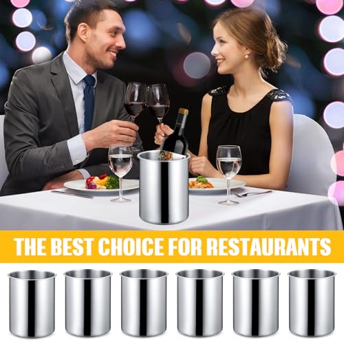 Domensi 6 Pcs Wine Chiller Bucket 750 ML Champagne Bucket Stainless Steel Wine Chillers for Bottles Keeps Cold for Hours C...