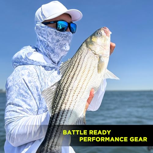 SYNKER Stealth All Weather Performance Fishing Camo Hoodie | UPF 50+ Long Sleeve Shirt for Men and Women, Camouflage