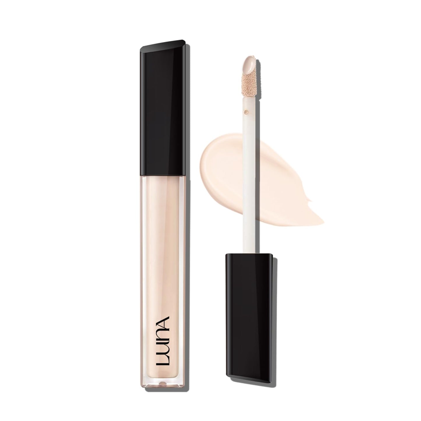 LUNA Long-Lasting Tip Concealer Cover-Fit (#0.5 Proclein) Full Coverage, for Under Eye Dark Circles, Fine Lines, Redness & Disco