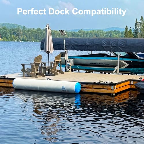 COOLWAVE Inflatable Boat Fenders, Upgraded Boat Bumpers for Docking, 6FT / 10FT Heavy Duty Dock Fender with Storage Bag, D...