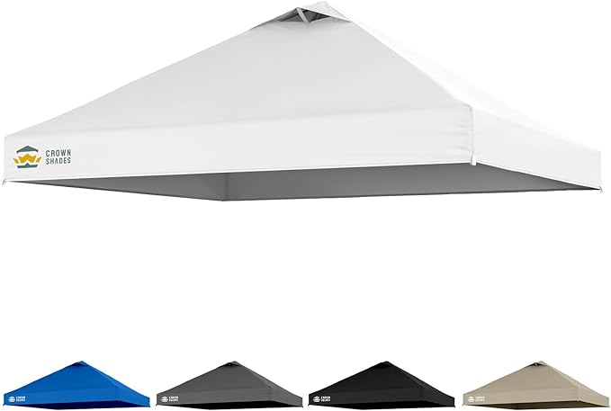 CROWN SHADES 10x10 Canopy Replacement Top - Only Compatible with Crown Shades RM100H Series, Silver Coated with Air Vent, ...