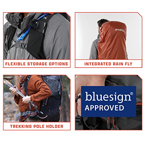 AMPEX Hiking Backpack | Camping Essentials Lightweight Backpack for Men & Women, Travel Bag for Backpacking, Camping, Hunt...