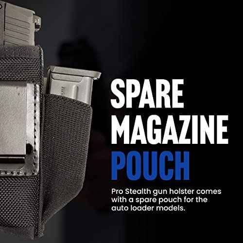 Desantis Pro Stealth IWB Holster - Holster IWB, Conceal Carry Holster, Compatible with SIG SAUER P365, P365 SAS, P365 with Safety, P365 XL, Springfield Hellcat 3" - Ambidextrous, Black