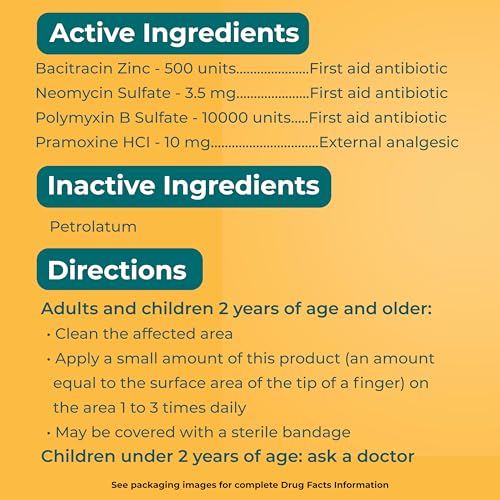 Neosporin + Burn Relief Dual Action Ointment, First Aid Topical Antibiotic & Analgesic for 24-Hour Infection Protection & ...