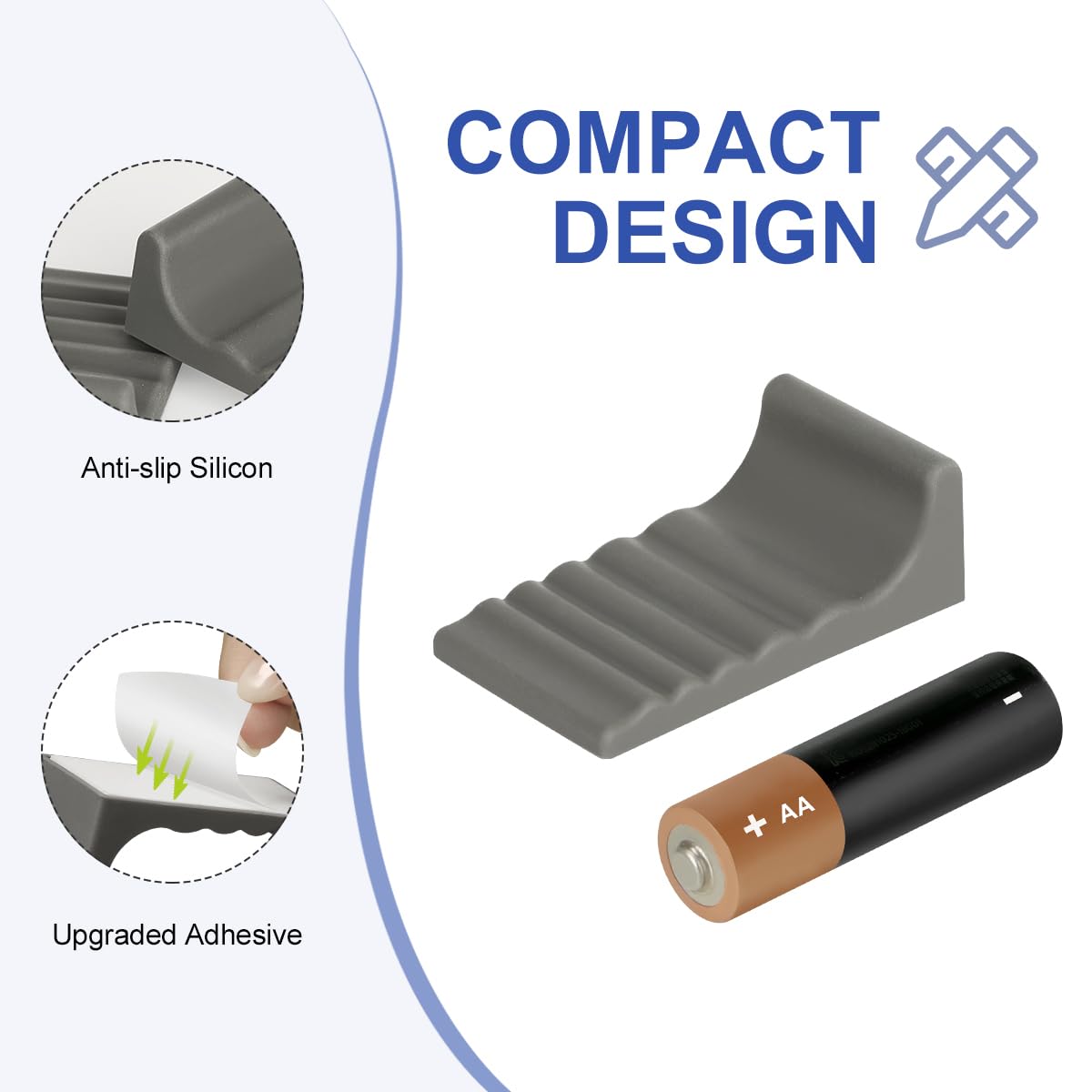 LANMU Trash Can Wall Protector and Stop Moving Backward, 4 Pcs Silicon Trash Can Bumper, Wall Spacer Garbage Bin for Round & Square Waste Baskets, No Drill Kitchen & Office Floor and Wall Guard
