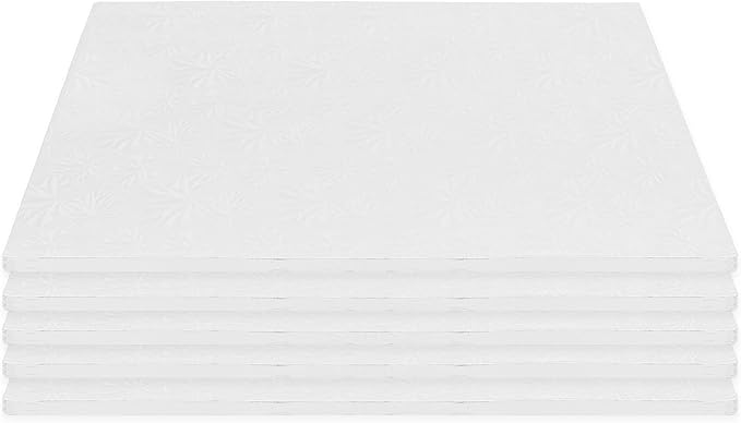 Dulcet Delights Rectangle Half Sheet Cake Drum - Decorative Cake Board for Cakes, Desserts & More - Food Safe - Disposable...