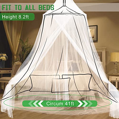 VISATOR Mosquito Net Bed Canopy for Girls,King Canopy Bed Curtains Queen Size from Ceiling,Dome Mosquito Netting Bed Tent ...