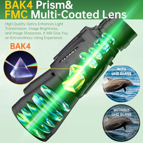 20x50 High Powered Binoculars for Adults, Waterproof Compact Binoculars with Low Light Vision for Bird Watching Hunting Ca...