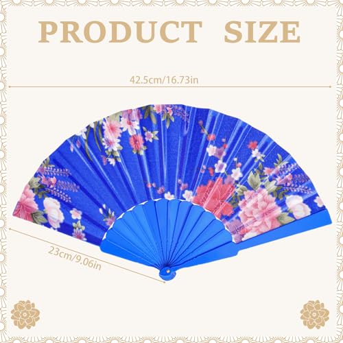 QIRMIZI 20 PCs Large Handheld Floral Folding Fans Hand Held Rave Fan – Perfect for Music Festivals, Carnivals, Weddings, E...