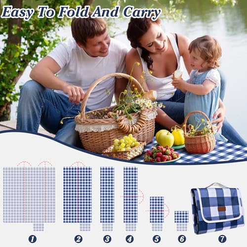 ALLBFENG 80"x60" Waterproof Sandproof Picnic Mat - Portable Foldable Outdoor Blanket for Beach, Park, Travel & Indoor Use...