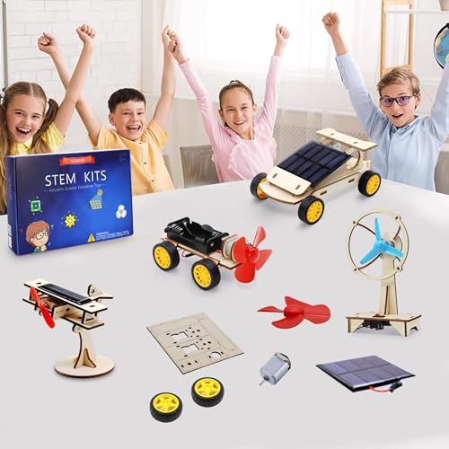 STEM Kits for Kids Ages 8-10-12-14, Stem Toys for Boys Age 8-12, Science Projects, Solar Car Building Kits, Activities Eng...