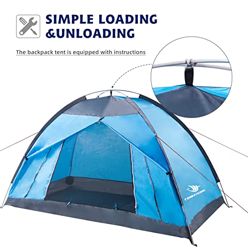 Arctic Lemmings 7.2 × 4 × 4 Feet Single Backpack Tent, Waterproof Camping and Hiking Tent can be Used by One Person, Light...