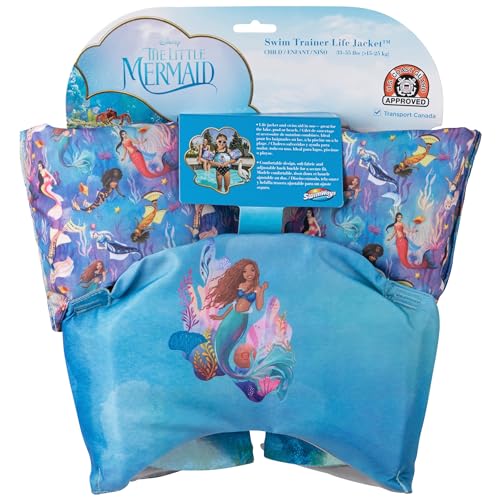SwimWays The Little Mermaid, US Coast Guard Approved Life Vest Kids Swim Vest, Arm Floaties & Life Jackets for Kids 33-55 lbs