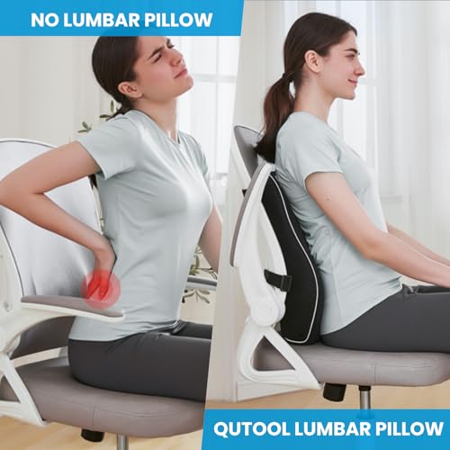 Lumbar Support Pillow for Office Chair, Office Home Essentials,Gifts for Mom,Dad, Back Support Pillow for Car, Chair Cushi...
