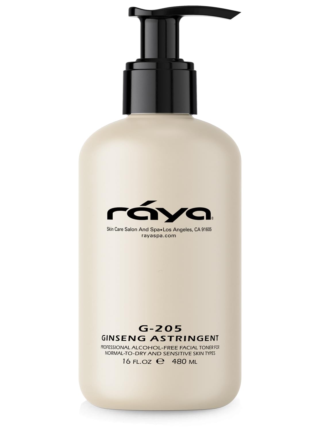 RAYA Ginseng Astringent with AHA 16 oz (G-205) | Gentle Glycolic Facial Toner for Dry and Sensitive Skin | Helps Tighten Pores,