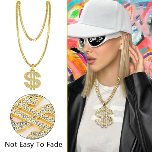 MEDOJO Hip Hop Costumes Kit 80s 90s 2000s Rapper
