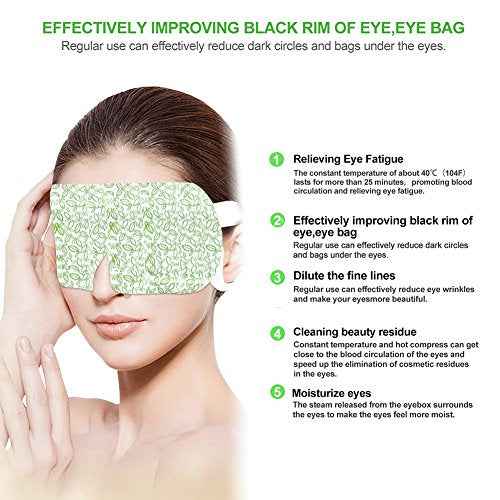 Steam Eye Mask, 15 Packs Hot Steam Eye SPA Mask for Dry Eyes, Travel Essentials & Relaxation Gifts for Women, Men Lavender Fragrance Warming Eye Patch