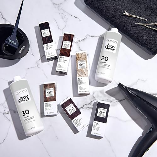 Clairol Professional Permanent Cream Hair Color | Blonde, Brown, Black, & Red-Violet Shades for 100% Gray Coverage | Deep Conditioning & Fade Resistant Results