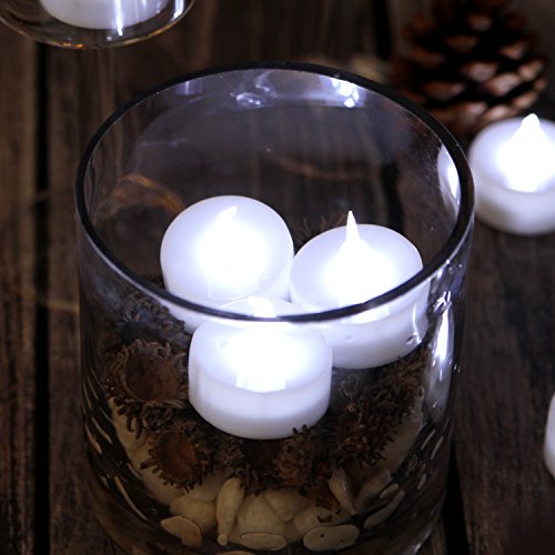 AGPTEK Tea Lights with Flicker,100 Pack Flickering Flameless LED Candles Battery Operated Tealight Candles Long Lasting Te...
