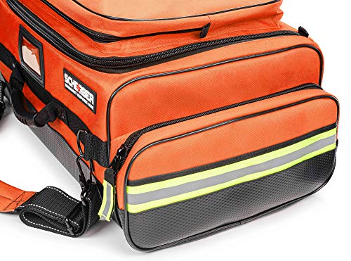 Scherber Fully Stocked First Responder Ultimate Professional EMT/EMS Trauma Kit | HSA/FSA Approved | w/10+ Compartments, Z...