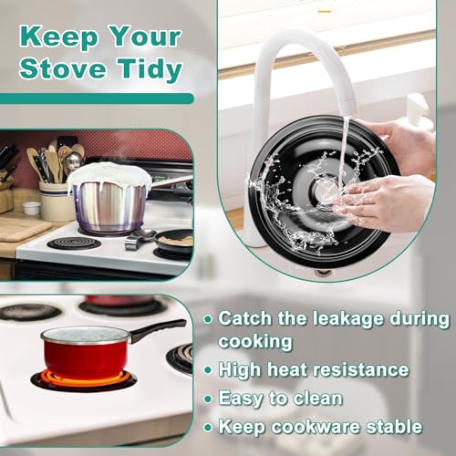 5304430149 5304430150 Black Porcelain Drip Pan Set & MP22YA Electric Range Burner Element Unit Set by Cenipar-Compatible w...