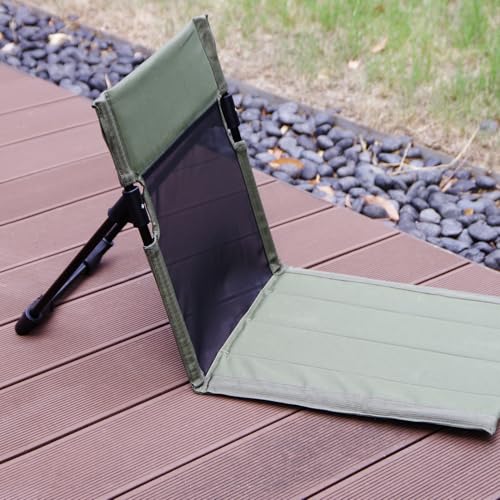 Nyeullcy Breathable Mesh Back Folding backrest,Ultralight Aluminum Alloy Camp Seat with Ventilated Backrest, Portable Outd...