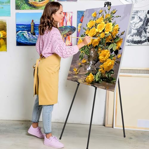 Thickened Easel Stand for Sign 65'' Metal Art Easels for Wedding, Portable Picture Stands for Display, Collapsible Floor E...