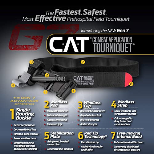 EVERLIT Emergency Trauma Kit, CAT GEN-7 Tourniquet 36" Splint, Military Combat Tactical IFAK for Critical Wounds First Ai...