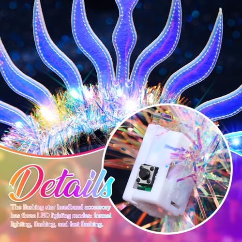 Urieo Light Up Halo Headband Glowing Festival Christmas Hair Accessories