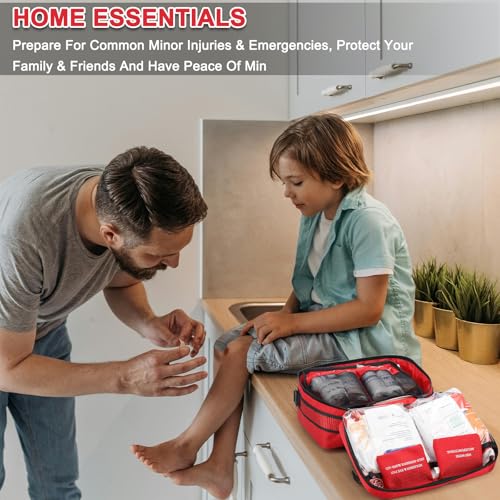 VRIEXSD Premium 450 Piece Large First Aid Kit for Home, Travel, Camping, Car, Hiking & Outdoor Emergencies - Emergency Med...