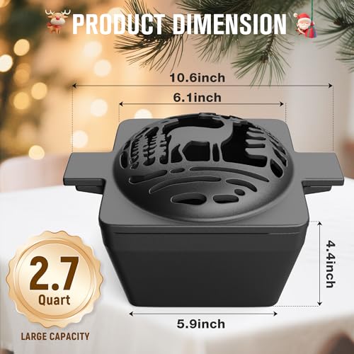 Wood Stove Steamer, Wood Stove Humidifier, Woodstove Steamer, Cast Iron Humidifier for Wood Stove 2.7 Quart Large Capacity...