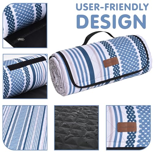 ALLBFENG Oversized Waterproof Picnic Mat, Dustproof Washable Outdoor Beach Mat. Suitable for Camping, Outdoor, Beach, Part...
