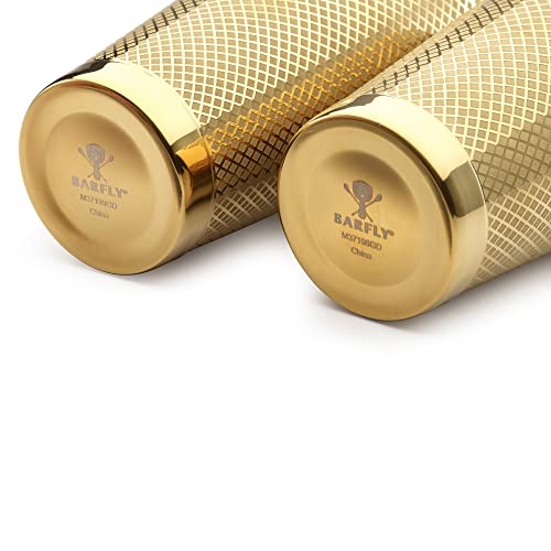 Barfly Diamond Lattice Shaker Set, Gold Plated