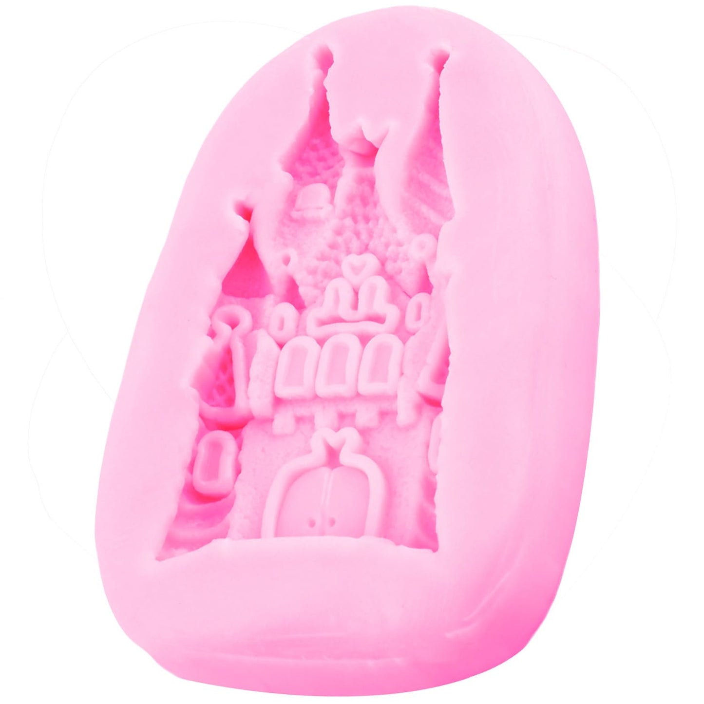 YIHUOMOLDS Fairytale Castle Silicone Fondant Molds For Cake Decorating Cupcake Topper Chocolate Candy Gum Paste Polymer Clay